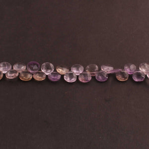 1  Long Strand Ametrine Faceted Briolettes  - Heart Shape Briolettes 8mm-8.5 Inches BR02644 - Tucson Beads