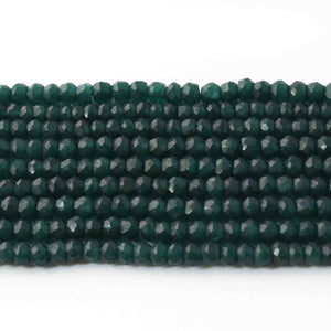 1  Long Strand Green Onyx Faceted Roundells -Round Shape Roundells 5mm-13 Inches BR0786 - Tucson Beads