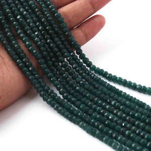 1  Long Strand Green Onyx Faceted Roundells -Round Shape Roundells 5mm-13 Inches BR0786 - Tucson Beads