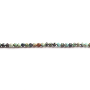 5 Strands Turquoise Gemstone Balls, Semiprecious beads Faceted Gemstone Jewelry 13 Inches -3mm -RB0073 - Tucson Beads