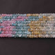 1  Long Strand Multi Aquamarine Faceted Roundells -Round Shape Roundells 6mm-14 Inches BR0775 - Tucson Beads