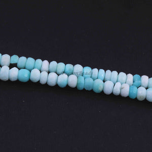 1 Strand Peru Opal Faceted Rondelles - Roundels Beads - Gemstone Beads 7mm-8mm 14 Inches BR1167 - Tucson Beads
