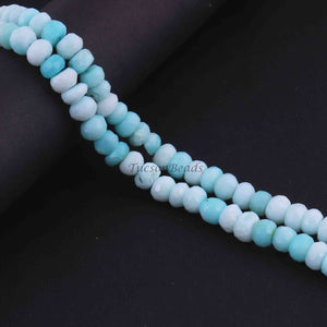 1 Strand Peru Opal Faceted Rondelles - Roundels Beads - Gemstone Beads 7mm-8mm 14 Inches BR1167 - Tucson Beads