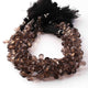 1  Strand Smoky Faceted Briolettes -Pear Shape Briolettes 8mmx5mm-10mmx6mm 8.5 Inches BR0796 - Tucson Beads