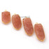 4 Pcs Red Rutile Faceted  24k Gold Plated Fancy Shape Pendant - 36mmx12mm-28mmx13mm PC944