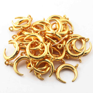 20 Pcs Beautiful Moon Charms Gold Plated Designer Copper Pendant ,Scratch Mat Copper Beads,Jewelry Making 19mmx15mm BulkLot GPC1014 - Tucson Beads