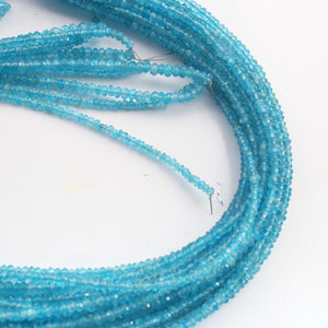 1 Strand Neon Apatite Roundelles - Gemstone Faceted Rondelles - 2mm-4mm -13 Inch BR02636 - Tucson Beads