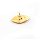 5 Pcs Designer 24k Gold Plated Evil Eye Charm ,Copper Design Pendant ,Jewelry Making 25mmx17mm GPC986 - Tucson Beads