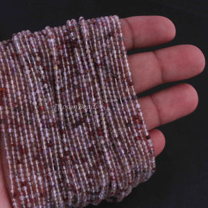 5 Strands Pink Rutile Gemstone Beads, Semiprecious beads - Faceted Gemstone Jewelry 2mm 13 Inches  RB220 - Tucson Beads