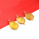 7 Pcs Lemon Quartz Faceted  24k Gold Plated Assorted Shape Pendant/Connector - 30mmx16mm-PC735 - Tucson Beads