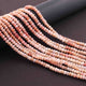 5 Strand Shaded Pink Opal Faceted Rondelles--Finest Quality Pink Opal Roundle 3mm-4mm 13.5 Inch Long RB405 - Tucson Beads