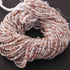 5 Strands Multi Moonstone Silver Coting Faceted Rondelle Beads, Round beads 4mm-5mm 12 Inches RB434