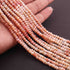 5 Strand Shaded Pink Opal Faceted Rondelles--Finest Quality Pink Opal Roundle 3mm-4mm 13.5 Inch Long RB405