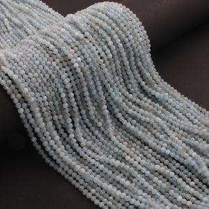 1 Strand Milky Aquamarine Gemstone Balls, Semiprecious Beads Gemstone Faceted  Round Balls-3mm-13 Inches - RB0428 - Tucson Beads