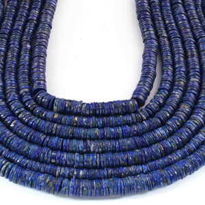 1 Long Strand Lapis Lazuli Faceted Heishi Briolettes - Wheel Beads  7mm-8mm- 14 Inches BR01943 - Tucson Beads