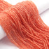 AAA  Orange  Chalcedony   Micro  Faceted  3mm  Beads -RB0429
