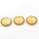 10 Pcs Designer 24k Gold Plated Round Beads ,Copper Round Pendant ,Jewellery Making 28mm GPC970 - Tucson Beads