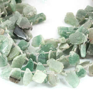 1 Strand Green Strawberry Quartz  Faceted Briolettes - Assorted Shape Briolettes , Jewelry Making Supplies -13mmx12mm-24mmx21mm 12 Inches BR01951 - Tucson Beads