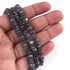 1 Strand Labradorite Faceted Rondelles- Labradorite Rondelles Beads 6mm- 8.5 inchs BR1101
