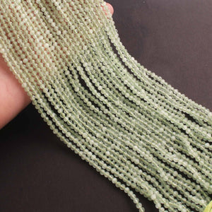 5 Strands Prehnite Gemstone Balls, Semiprecious beads Faceted Gemstone  Jewelry -3mm-13 Inches - RB0336 - Tucson Beads