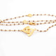 Smoky Quartz Chain Necklace - Faceted Sparkly 24K Gold Plated Necklace ,Tiny Beaded 3mm, Necklace -32"Long GPC1407 - Tucson Beads