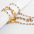 Smoky Quartz Chain Necklace - Faceted Sparkly 24K Gold Plated Necklace ,Tiny Beaded 3mm, Necklace -32"Long GPC1407