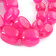 1 Strand Aaa Quality Hot Pink Chalcedony Smooth Tumble Nuggets Shape Beads Briolettes 11mmx10mm-23mmx16mm- 11 Inches BR01944 - Tucson Beads
