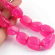 1 Strand Aaa Quality Hot Pink Chalcedony Smooth Tumble Nuggets Shape Beads Briolettes 11mmx10mm-23mmx16mm- 11 Inches BR01944 - Tucson Beads