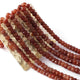 1  Long Strand Brown Rutile Faceted Roundells -Round Shape Roundells 7mm-8mm-10 Inches BR0802 - Tucson Beads
