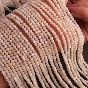 5 Strands Mother Of Pearl Gemstone Balls, Semiprecious beads Faceted Gemstone Jewelry 3mm -13 Inches  RB0027 - Tucson Beads
