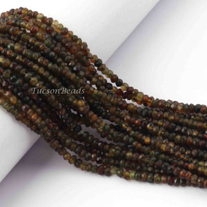 5 Long Strands Mix Stone  Faceted Rondelles Beads-Mix Stone Round Beads -3mmx2mmmm 13.5  Inches RB020 - Tucson Beads