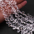 1  Strand Crystal Faceted Briolettes -Pear Shape Briolettes 7mmx6mm-9mmx6mm 8.5 Inches BR0795