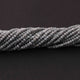 5 Long Strands Gray Moonstone Silver Coated Faceted Rondelles Beads, Round Beads -3mm 13.5  Inches RB042 - Tucson Beads