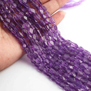 1 Strand Amethyst Faceted Briolettes Assorted Shape Briolettes - 9mmx6mm-4mmx6mm 12.5 Inches BR01237 - Tucson Beads