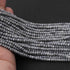 AAA Gray Moonstone Silver Coated Micro Faceted Beads -3mm Beads  RB042