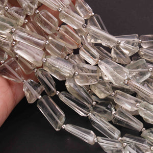 1 Strand Green Amethyst Faceted Briolettes -Assorted Shape Briolettes 10mmx8mm-22mmx9mm -19 Inches BR01941 - Tucson Beads