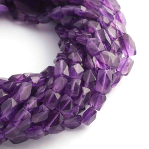 1 Strand Amethyst Faceted Briolettes Assorted Shape Briolettes - 5mmx6mm-8mmx6mm -12.5 Inches BR01236 - Tucson Beads