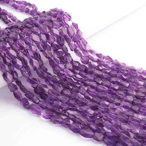 1 Strand Amethyst Faceted Briolettes Assorted Shape Briolettes - 5mmx6mm-8mmx6mm -12.5 Inches BR01236 - Tucson Beads