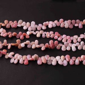 1  Strand Rose Quarts Faceted Briolettes -Pear Shape Briolettes 7mmx5mm-8mmx6mm 10 Inches BR0798 - Tucson Beads