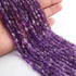 1 Strand Amethyst Faceted Briolettes Assorted Shape Briolettes - 5mmx6mm-8mmx6mm -12.5 Inches BR01236