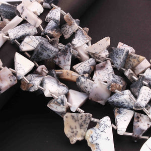 1 Strand Dendrite opal  Faceted Fancy  Briolettes  -Fancy Shape Briolettes  - 12mmx9mm- 23mmx18mm-12 Inches BR01948 - Tucson Beads