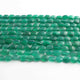 1 Strand Green Onyx Faceted Briolettes Oval Shape Briolettes - 9mmx7mm-5mmx6mm 12.5 Inches BR01232 - Tucson Beads