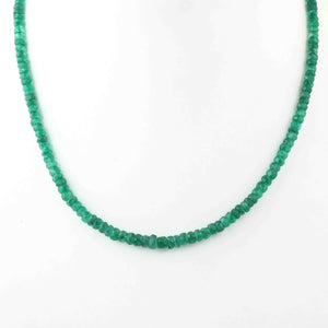 Green Onyx Beaded Necklace - Necklace With Lock - Long Knotted Beads Necklace -Single Wrap Necklace - Gemstone Necklace (Without Pendant) BR-0384 - Tucson Beads
