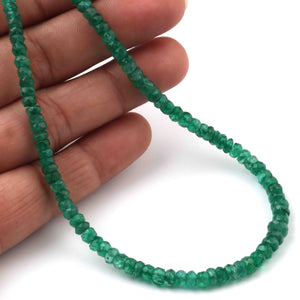 Green Onyx Beaded Necklace - Necklace With Lock - Long Knotted Beads Necklace -Single Wrap Necklace - Gemstone Necklace (Without Pendant) BR-0384 - Tucson Beads