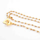 Gold Pyrite Chain Necklace - Faceted Sparkly 24K Gold Plated Necklace ,Tiny Beaded 3mm, Necklace - 33"Long GPC1421 - Tucson Beads