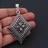 1 Pc Oxidized Silver Plated Multi Gemstone Kite Pendant, 66mmx50mm Oxidized Metal Jewelry Pendant - OS007