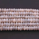 1  Long Strand Peach Moonstone Silver Coated Faceted Roundels -Round Shape  Roundels   9mmx12mm-13.5  Inches BR2507 - Tucson Beads