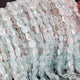 1 Strand Aquamarine Faceted Oval Shape Briolettes - Aquamarine - 5mmx5mm-10mmX5mm -12.5 Inch BR01969 - Tucson Beads