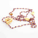 Amethyst Chain Necklace - Faceted Sparkly 24K Gold Plated Necklace ,Tiny Beaded 3mm, Necklace - 34"Long GPC1417 - Tucson Beads