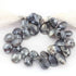 1 Strands Labradorite Silver Coated   Briolettes - Pear Drop Shape Briolettes 12mx10mm-17mmx11mm  8 Inches BR2390